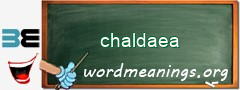 WordMeaning blackboard for chaldaea